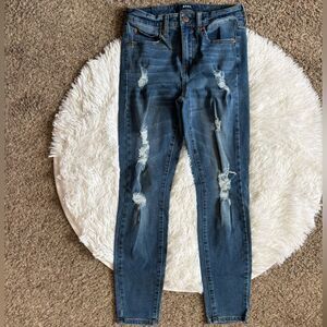 AERO Jeans High Rise Jegging Distressed Stretchy Aeropostale Womens Size 4 Short